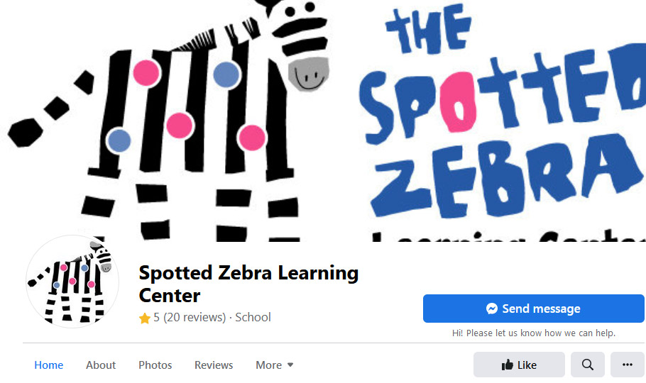 Spotted Zebra Learning Center Facebook Page
